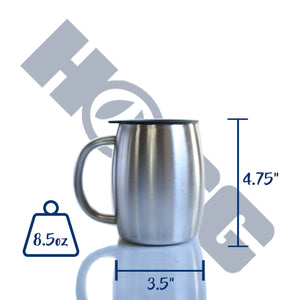 14 oz Coffee Mug Stainless Steel Double Wall.