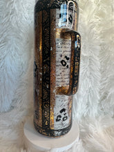 #259 Cheetah & Lace Scrapbook 30 oz Skinny Straight. W/Handle