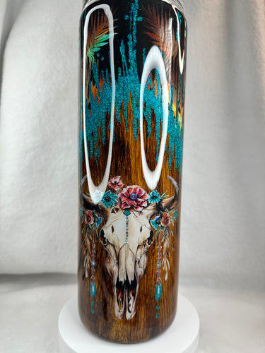 #217 Western Woodgrain V Split, 30 oz Skinny Straight.