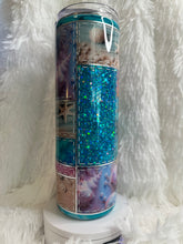 #252 Beach Patchwork 30 oz Skinny Straight.