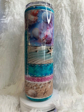 #252 Beach Patchwork 30 oz Skinny Straight.