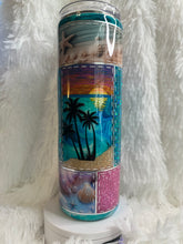 #252 Beach Patchwork 30 oz Skinny Straight.