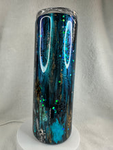 #173 Grunge Teal Mashup 20 oz Skinny Straight