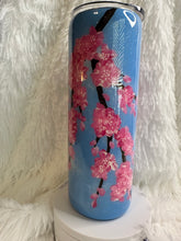 #239 - Hand Painted Cherry Blossoms 20 oz skinny straight
