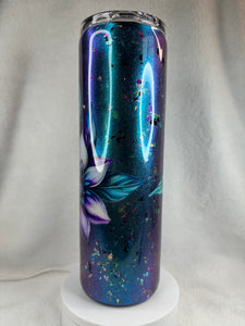 #174 Floral Colorshift 30 oz Skinny Straight