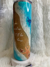 #248 Dimensional Beach  30 oz Skinny Straight. W/Handle