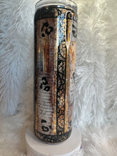 #259 Cheetah & Lace Scrapbook 30 oz Skinny Straight. W/Handle
