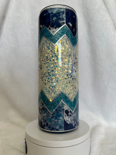 #231 Glitter Zig Zag Band 20 oz Skinny Straight.