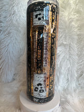 #259 Cheetah & Lace Scrapbook 30 oz Skinny Straight. W/Handle