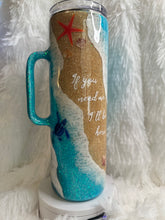 #248 Dimensional Beach  30 oz Skinny Straight. W/Handle