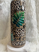#241 - Tropical Cheetah Patchwork 20 oz skinny straight