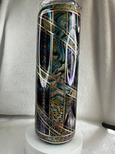 #218 Colorshift Foil Base Tapeoff W/Ink Swirl, 30 oz Skinny Straight.