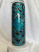 #230 Boujee X Teal Cheetah, 20 oz Skinny Straight Plus