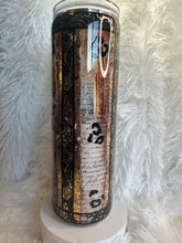 #259 Cheetah & Lace Scrapbook 30 oz Skinny Straight. W/Handle