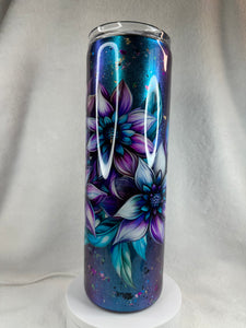 #174 Floral Colorshift 30 oz Skinny Straight