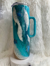#248 Dimensional Beach  30 oz Skinny Straight. W/Handle