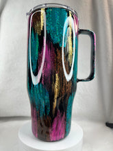 #225 Southwestern Bullskull Patchwork, 24 oz Curved with Handle
