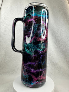 #206 Ink Swirl-2, 20 oz Skinny Straight, Handle