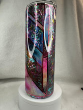 #215 Floral Mixed Media Mash Up, 20 oz Skinny Straight.