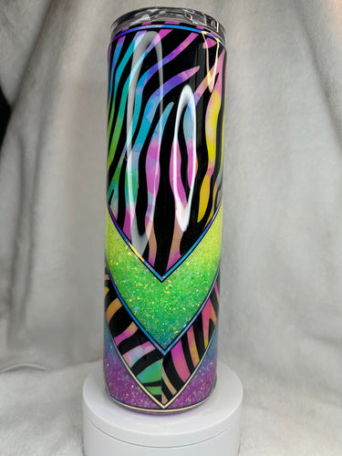 Neon Rainbow Ombre Neon Vinyl 30 oz Skinny Straight