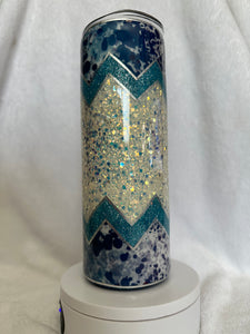 #231 Glitter Zig Zag Band 20 oz Skinny Straight.