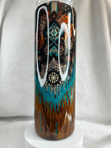 #217 Western Woodgrain V Split, 30 oz Skinny Straight.